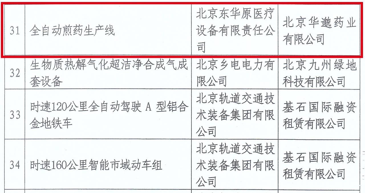 中關(guān)村首臺(tái)（套）重大技術(shù)裝備試驗(yàn)、示范項(xiàng)目